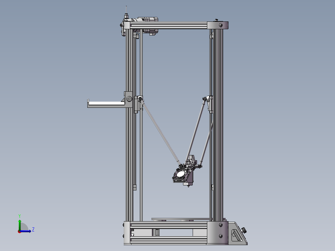 电子屏幕打印机左视图