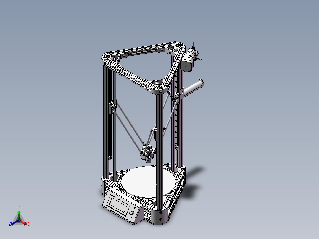 电子屏幕打印机正等轴测图