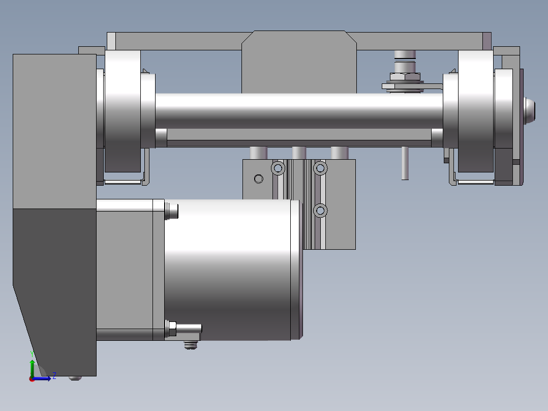 止回组件左视图