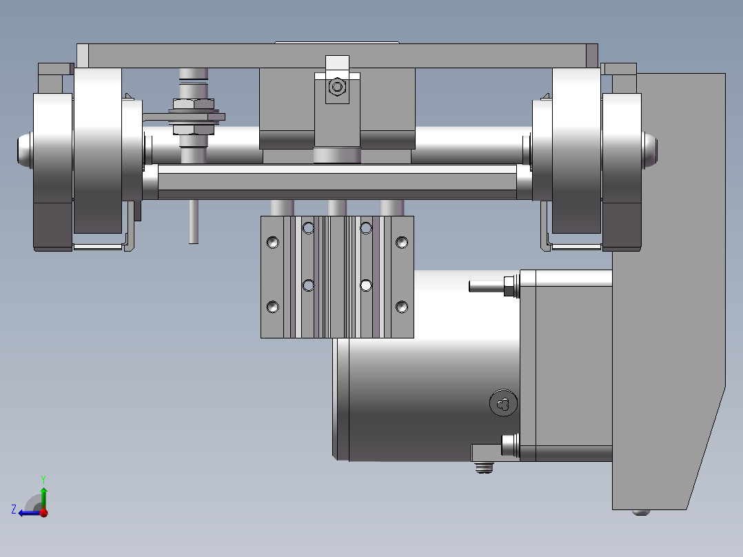 止回组件右视图