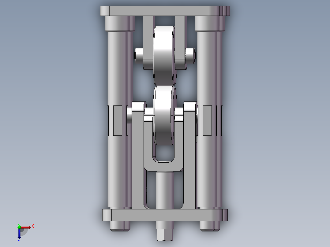 压紧装置俯视图