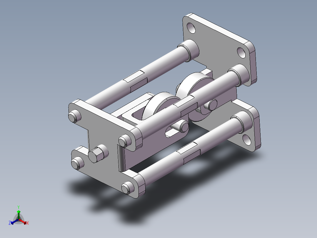 压紧装置正等轴测图