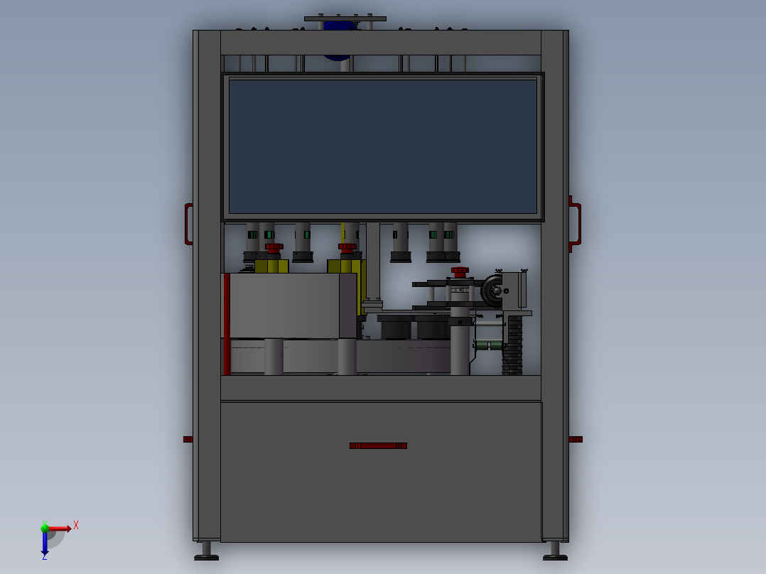 自动化洗瓶机俯视图
