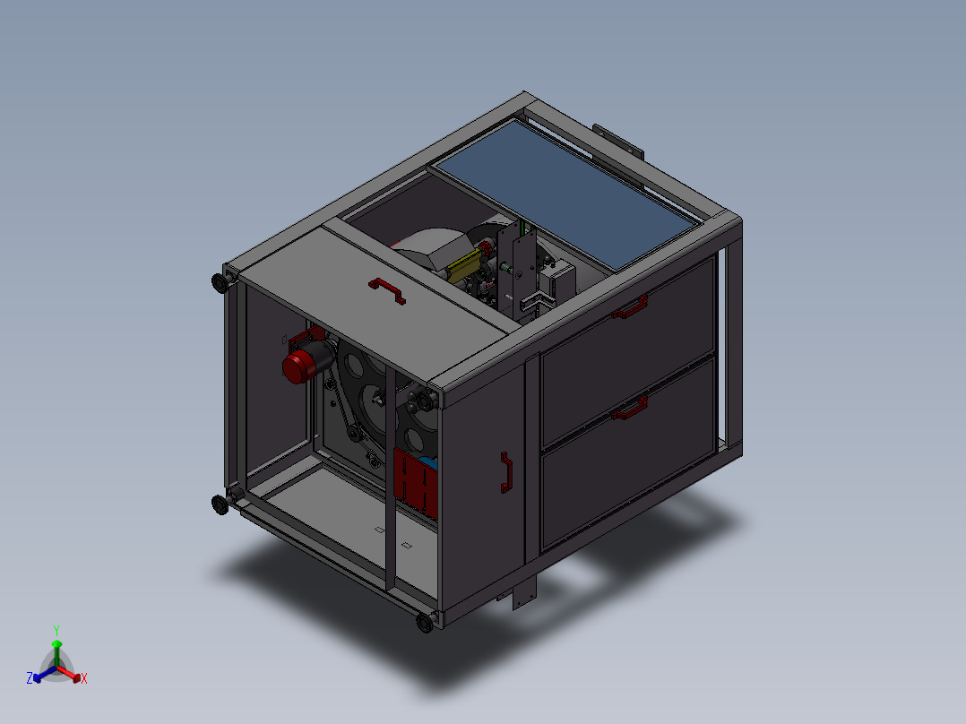 自动化洗瓶机正等轴测图