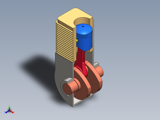 液压缸 油缸 (2)正等轴测缩略图