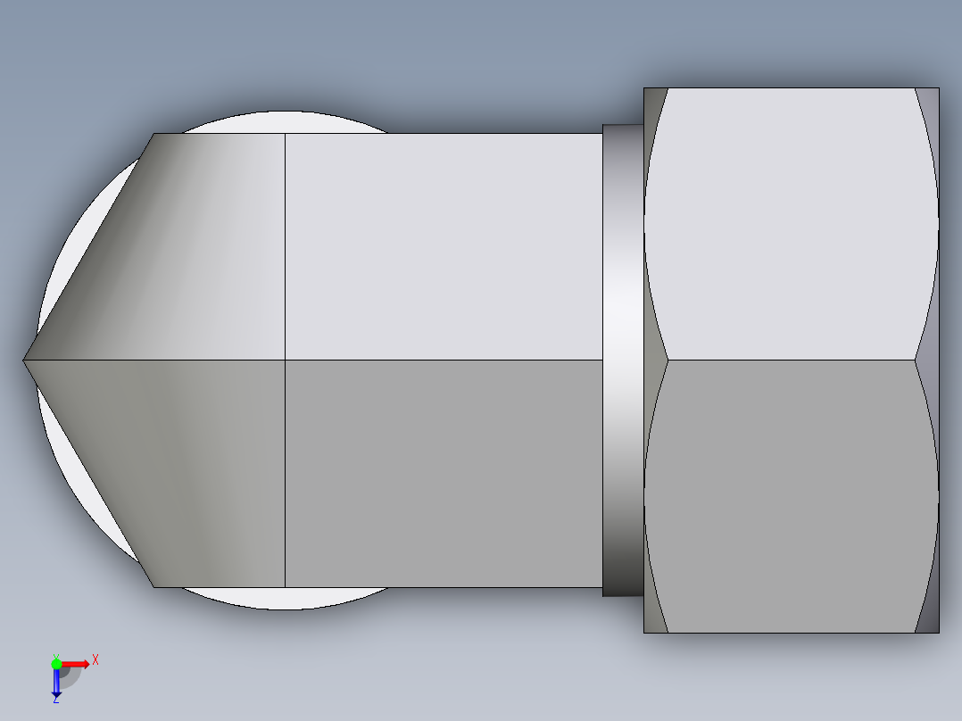 卡套式工业通用硬管接头EO_Male_stud_elbow_WE38SR71俯视图
