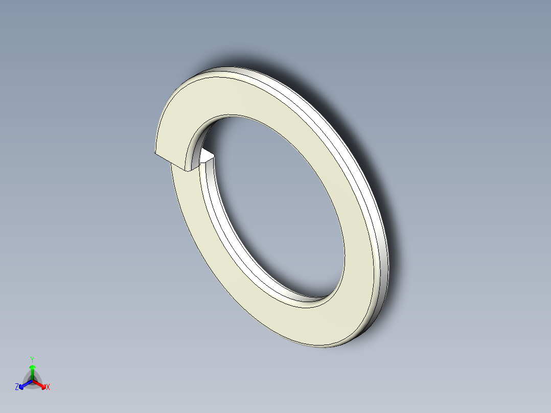 弹簧垫圈-M18正等轴测图