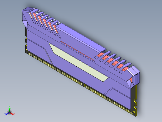 海盗船复仇LED DDR4内存正等轴测缩略图