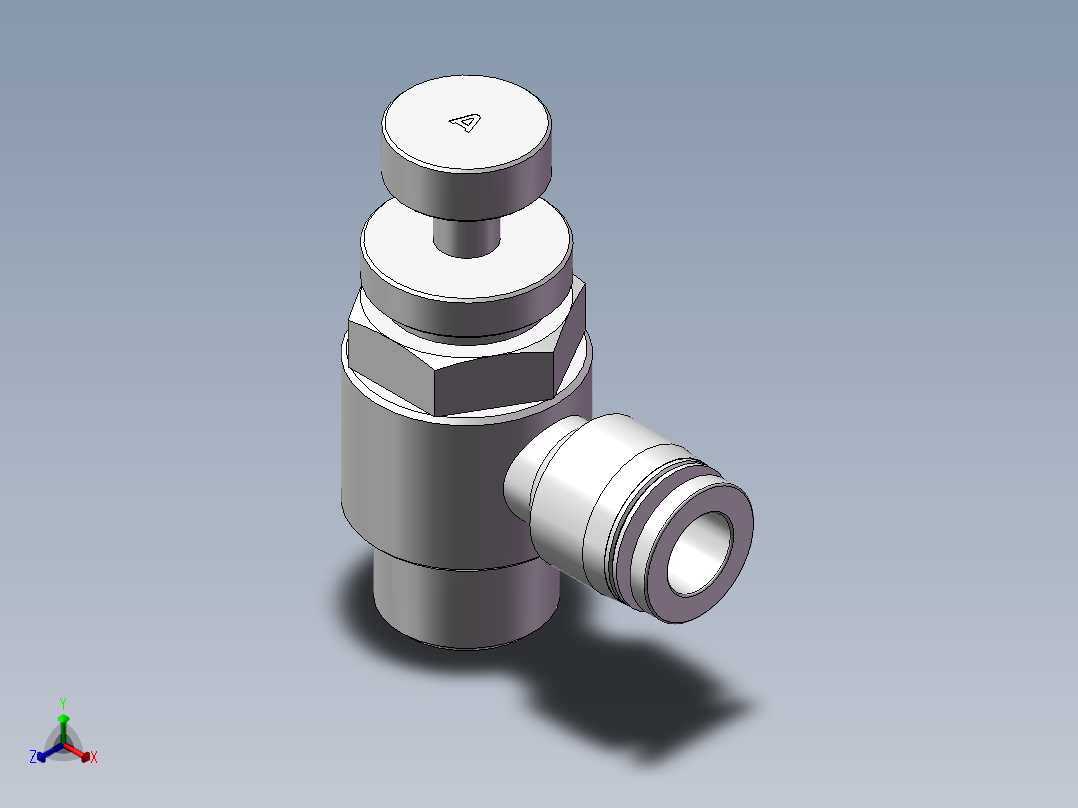 节流阀PSL803A（3分8厘）正等轴测图