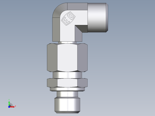 卡套式工业通用硬管接头EO_Assembled_adjustable_standpipe_elbow_EVW10LMOMD71前视缩略图