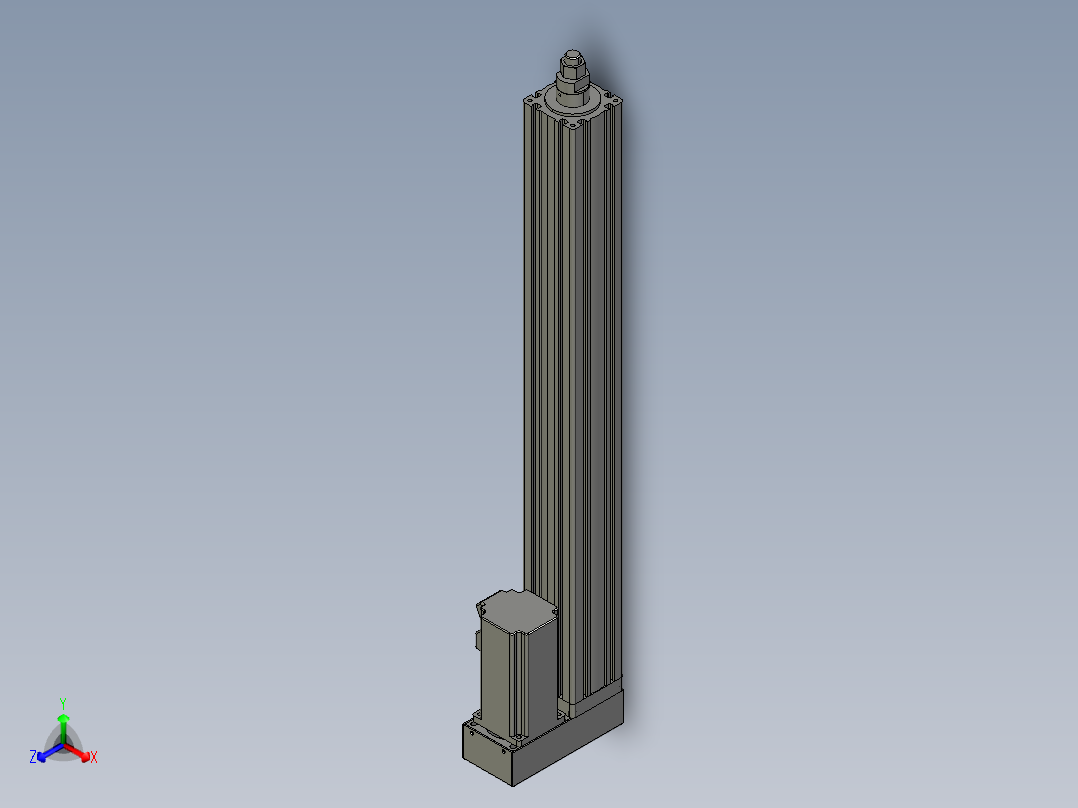 12VZ电动缸-VZ6-S500-BD正等轴测图