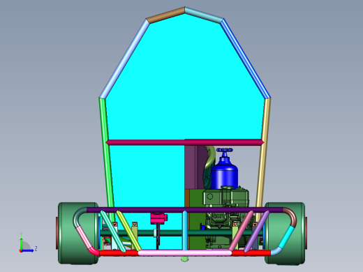 单人汽油赛道卡丁车左视缩略图