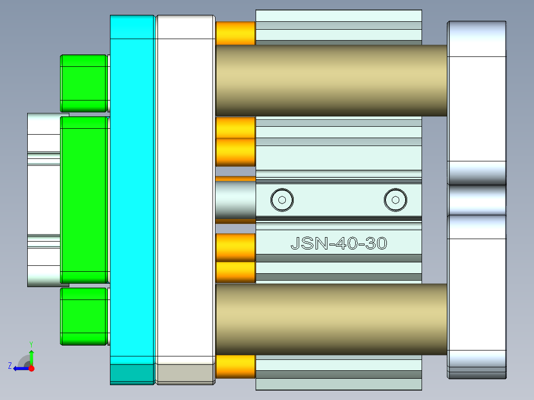 X1-CNC8笔记本CNC工装夹具三维模型-1203右视图