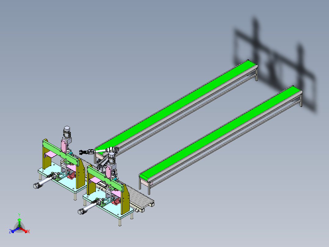 旋转折弯机设备与移动取料机械手组合