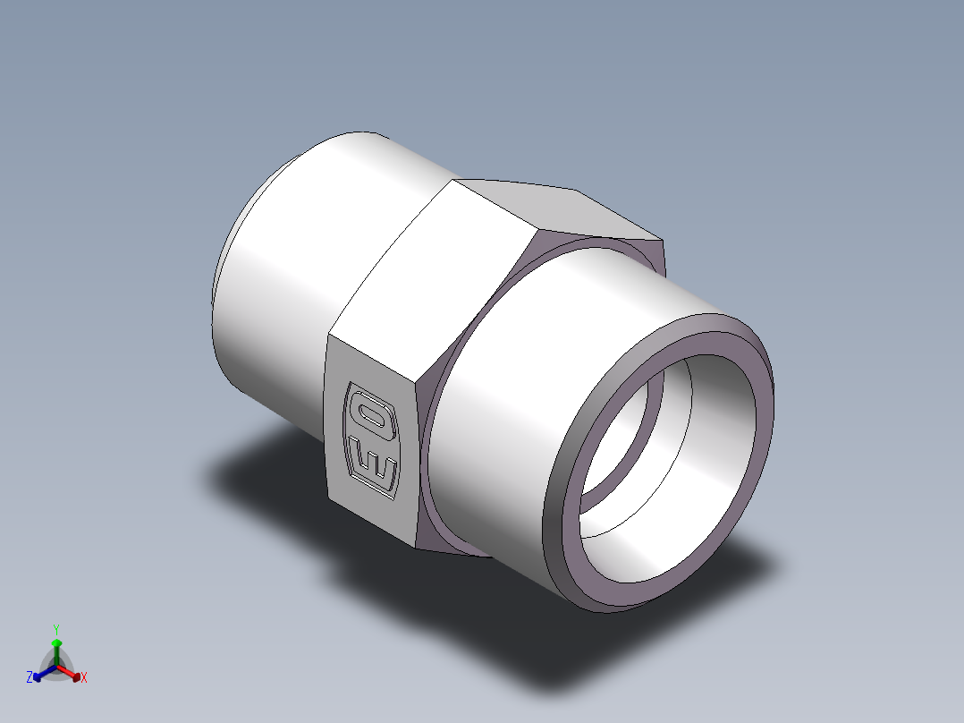 美制锥螺纹、1DN-30-12正等轴测图