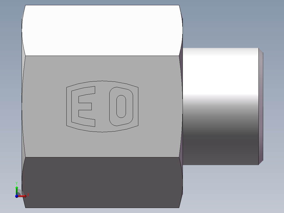 直通内螺纹接头、5CB-16-06前视图