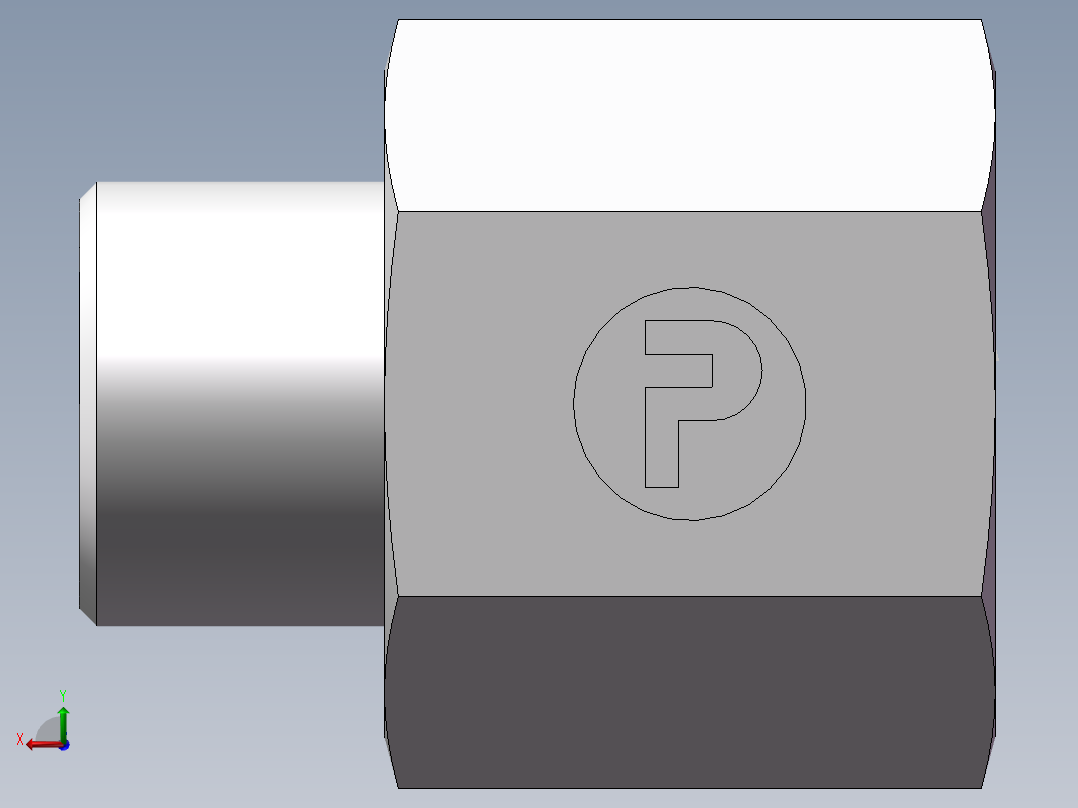 直通内螺纹接头、5CB-16-06后视图