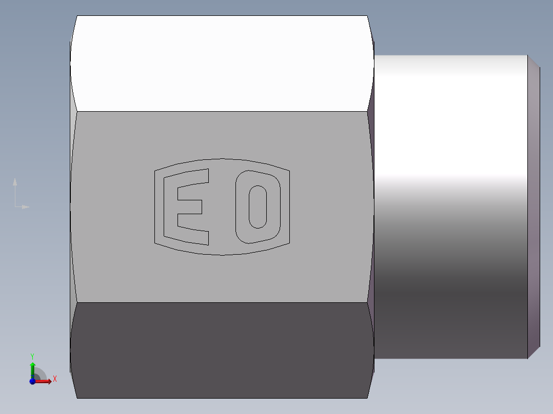 直通内螺纹接头、5CB-22-06前视图