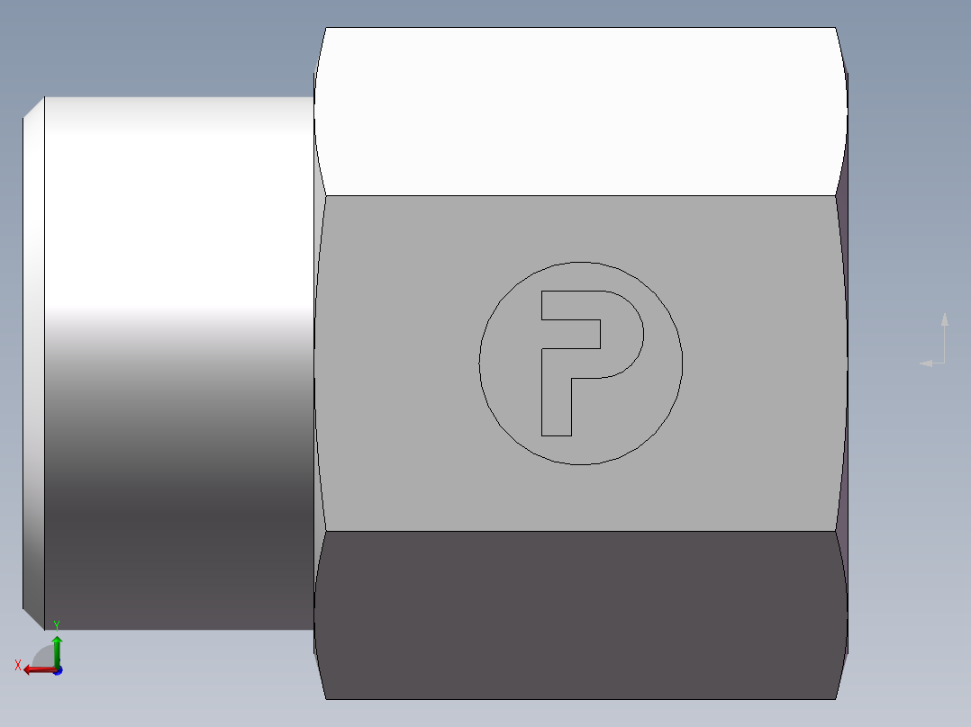 直通内螺纹接头、5CB-22-06后视图