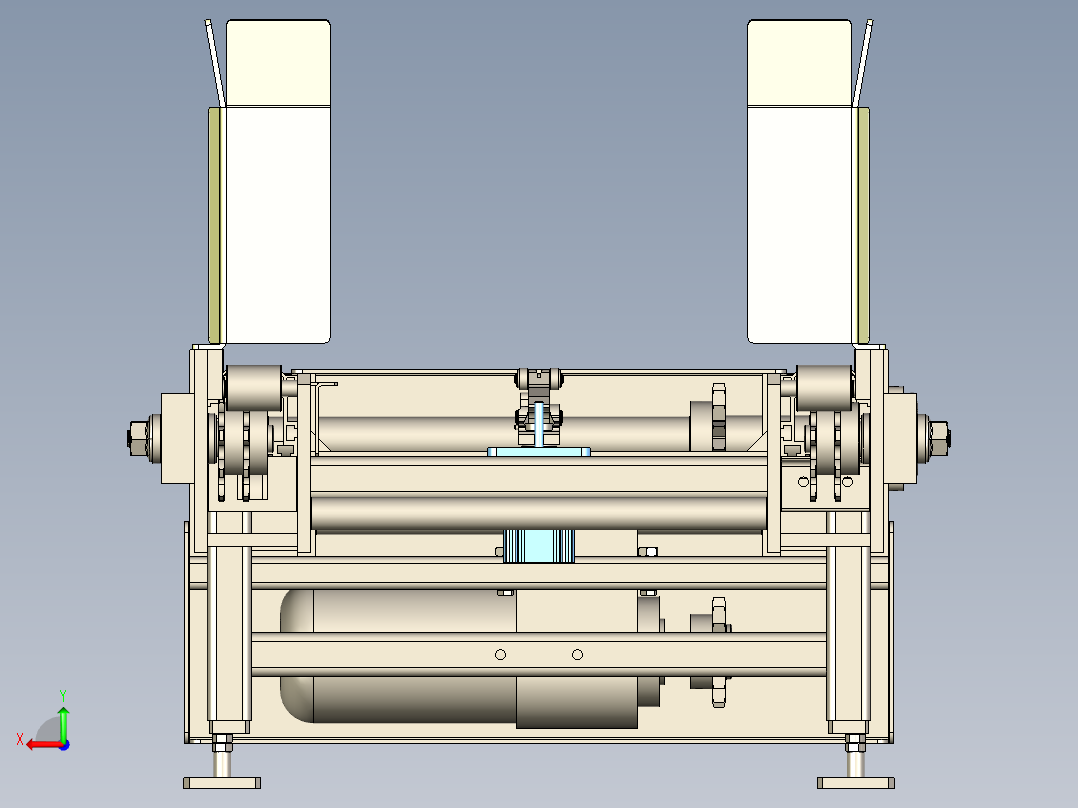 上料倍速链线后视图