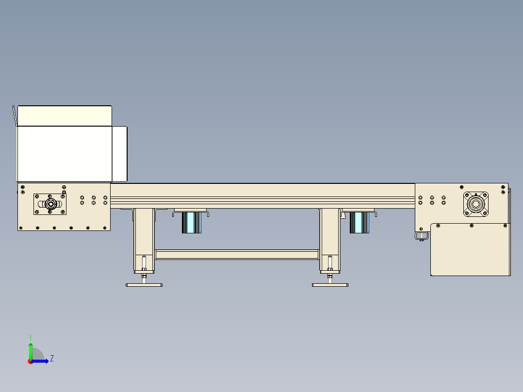 上料倍速链线左视图