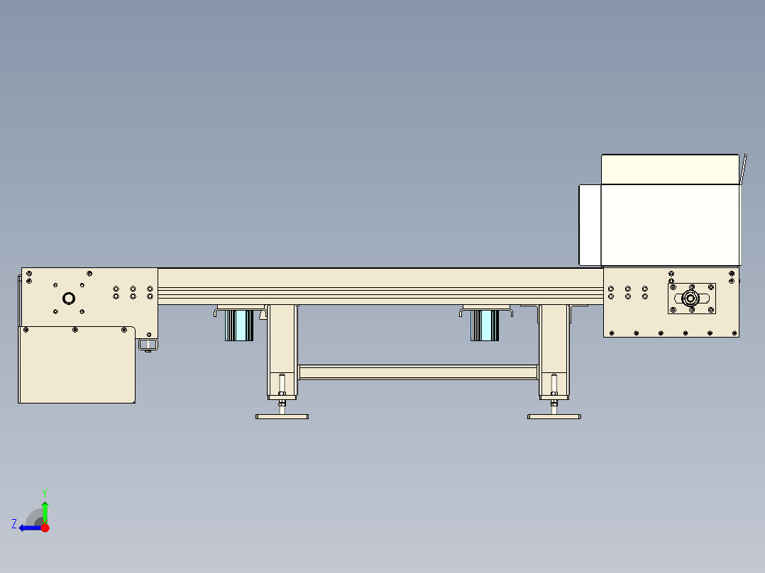上料倍速链线右视图