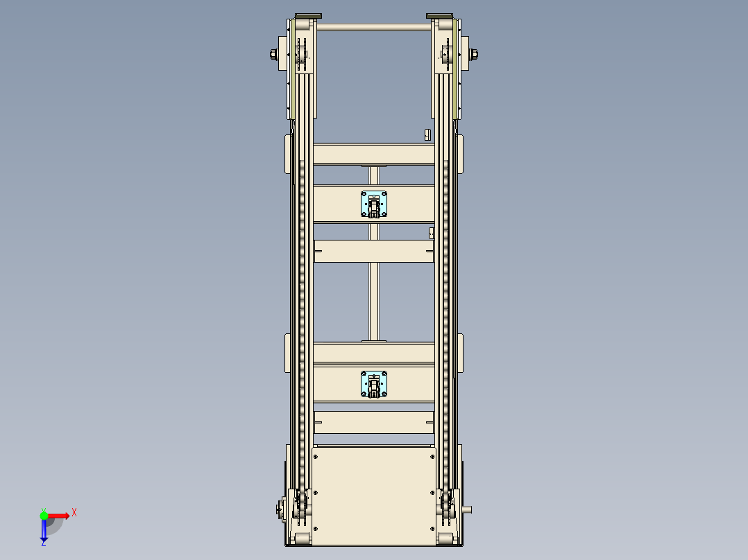 上料倍速链线俯视图
