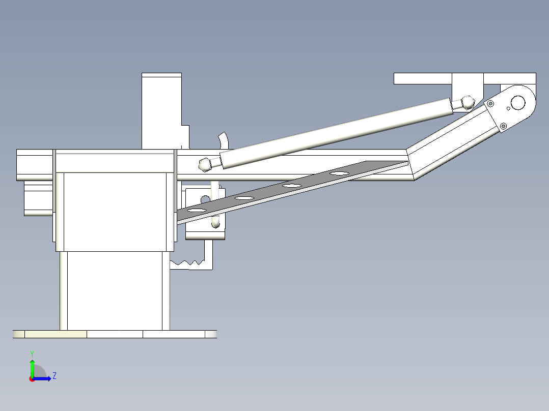 越野车备胎架左视图