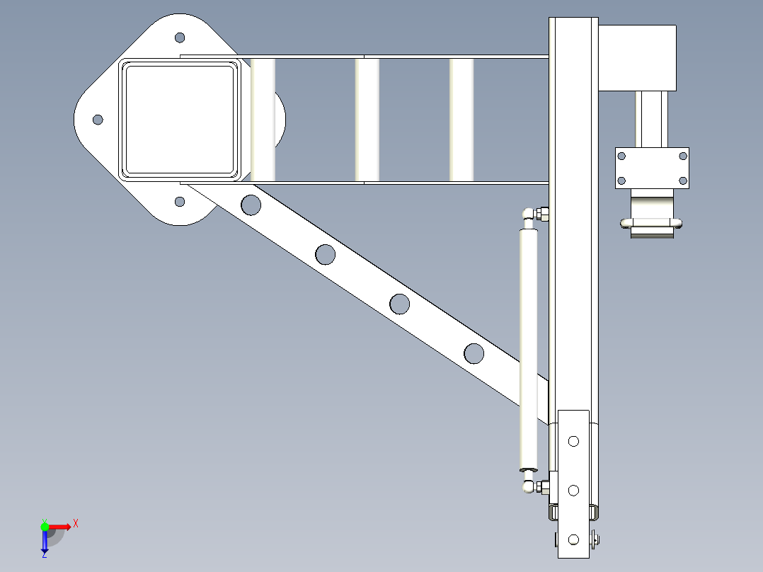 越野车备胎架俯视图