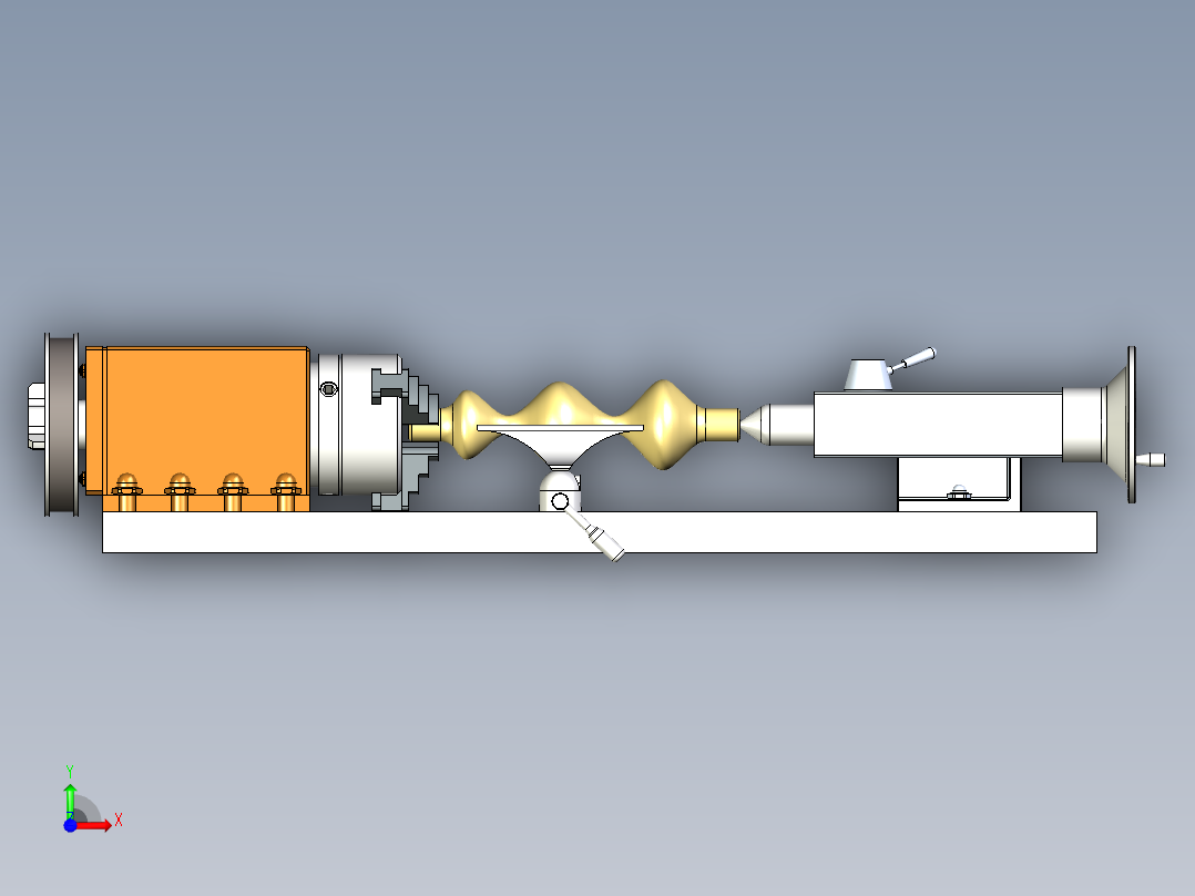 B2004524-车床  迷你木工车床前视图