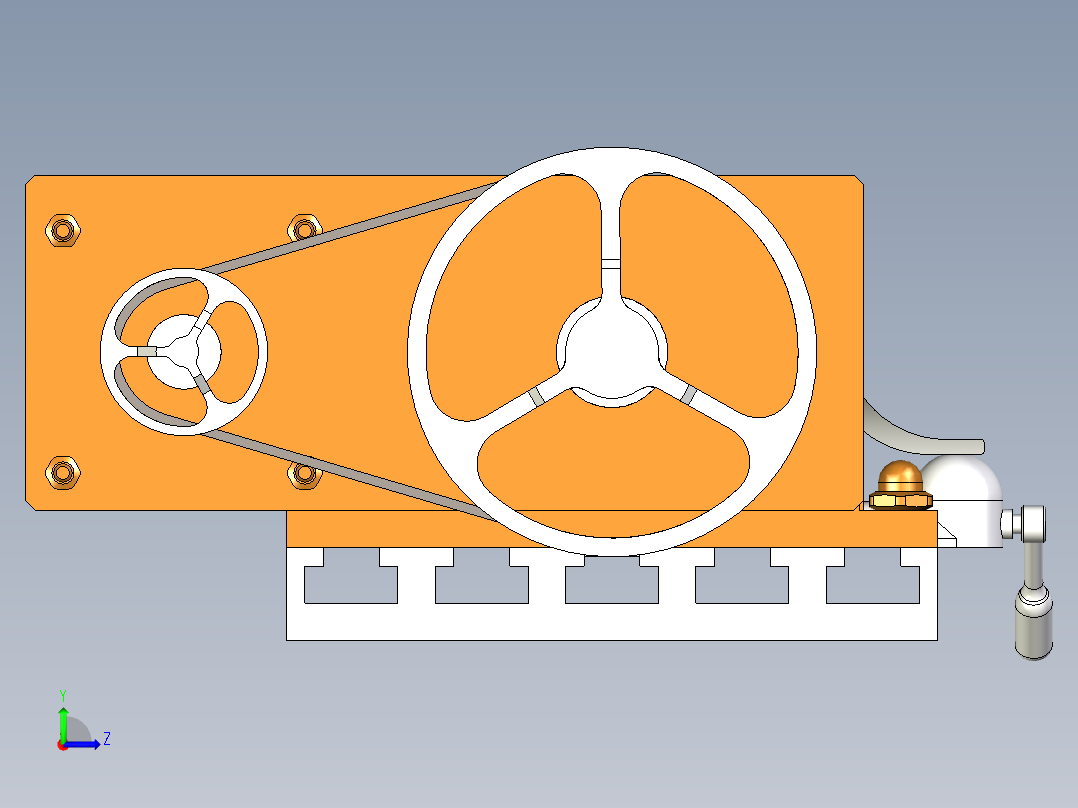B2004524-车床  迷你木工车床左视图