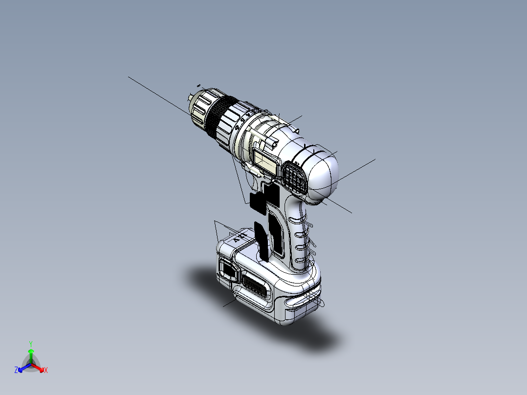 电钻(73)正等轴测图