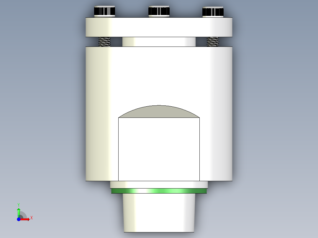 A3004569-E+H 滑动套筒 - 1英寸 NPT 接口用于 Liquiphant 振动开关前视图