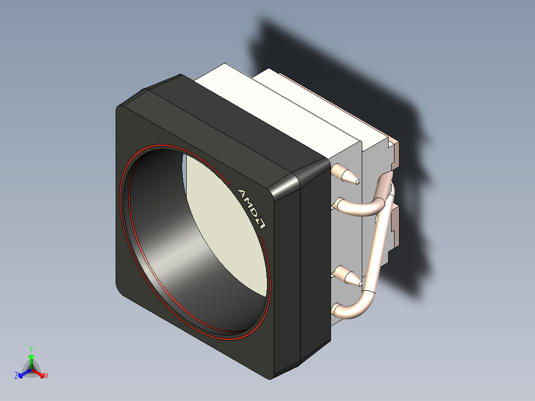 amd am4无刀片箱式冷却器13正等轴测图