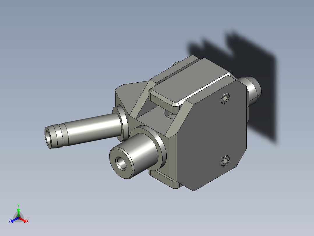 adaptor夹头装配正等轴测图