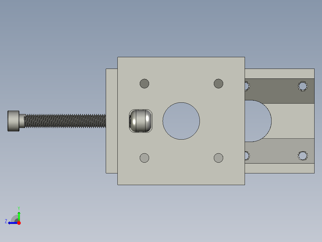 自动升降环形动力生产称重线设计-Adjustmentbearingcombination调整轴承组合-V2右视图