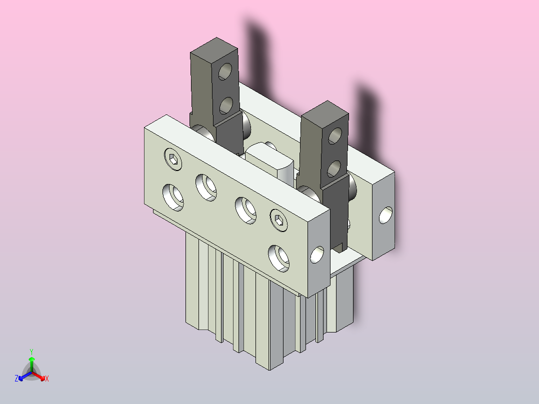 气爪（支点开闭型）肘节型HMHT2系列[HMHT2-50D]主视图