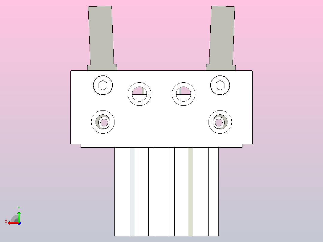 气爪（支点开闭型）肘节型HMHT2系列[HMHT2-50D]后视图