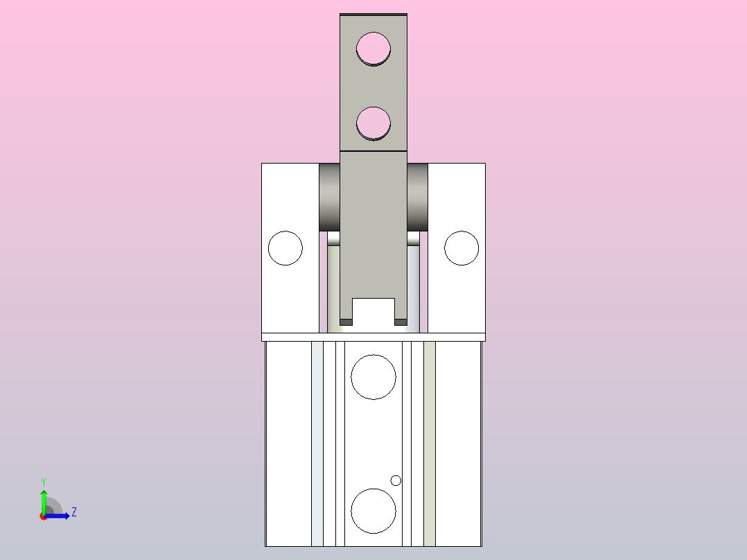 气爪（支点开闭型）肘节型HMHT2系列[HMHT2-50D]左视图