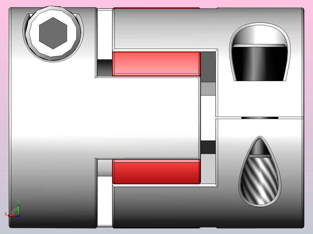 LK16系列 夹紧螺丝固定弄梅花联轴器[LK16-C15]主视图