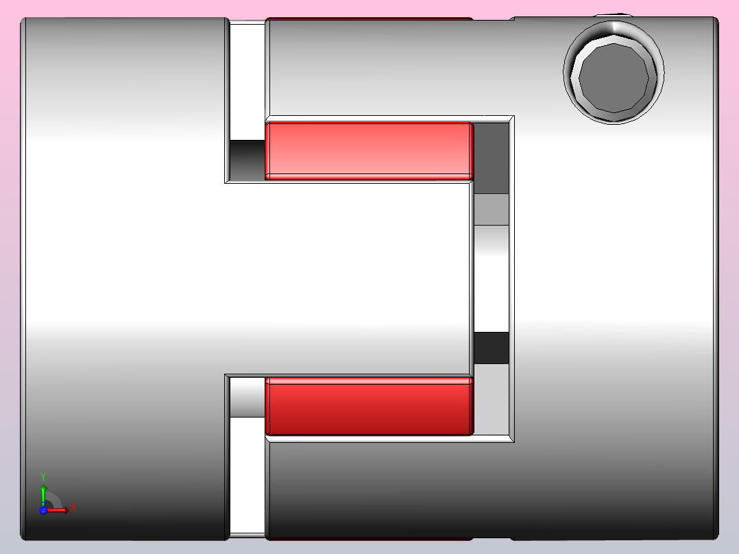 LK16系列 夹紧螺丝固定弄梅花联轴器[LK16-C15]前视图