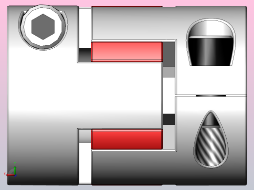 LK16系列 夹紧螺丝固定弄梅花联轴器[LK16-C15]后视缩略图