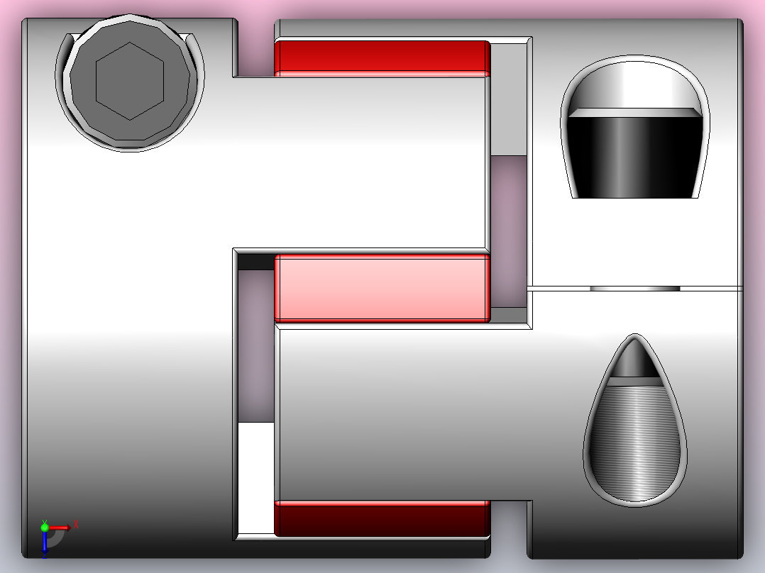 LK16系列 夹紧螺丝固定弄梅花联轴器[LK16-C15]俯视图