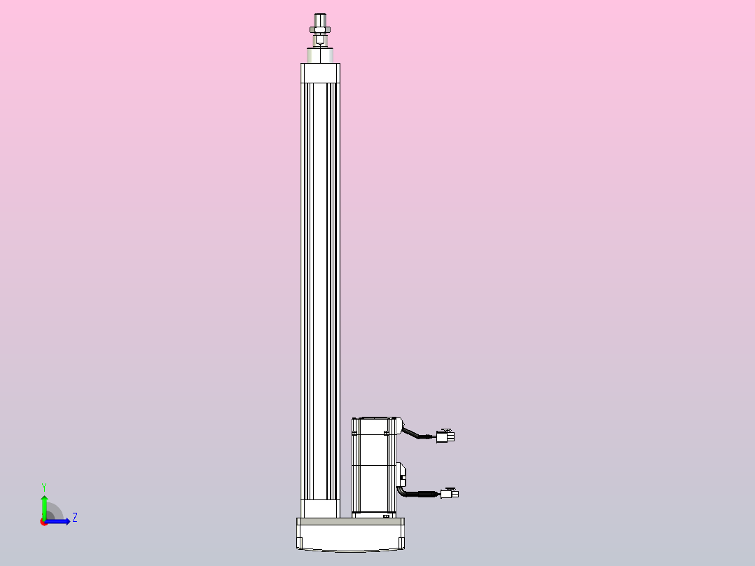 轻载电动缸TPA-ESR40-1210C-L450-MR-W-P40-C3左视图