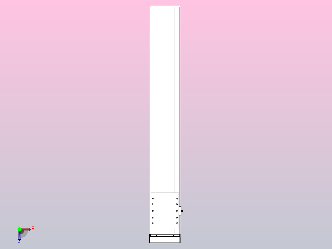 滚珠丝杠直线轴带导轨全封闭TPA-HCR-175D-2510C-L1050-MP-C-P75-N3俯视图