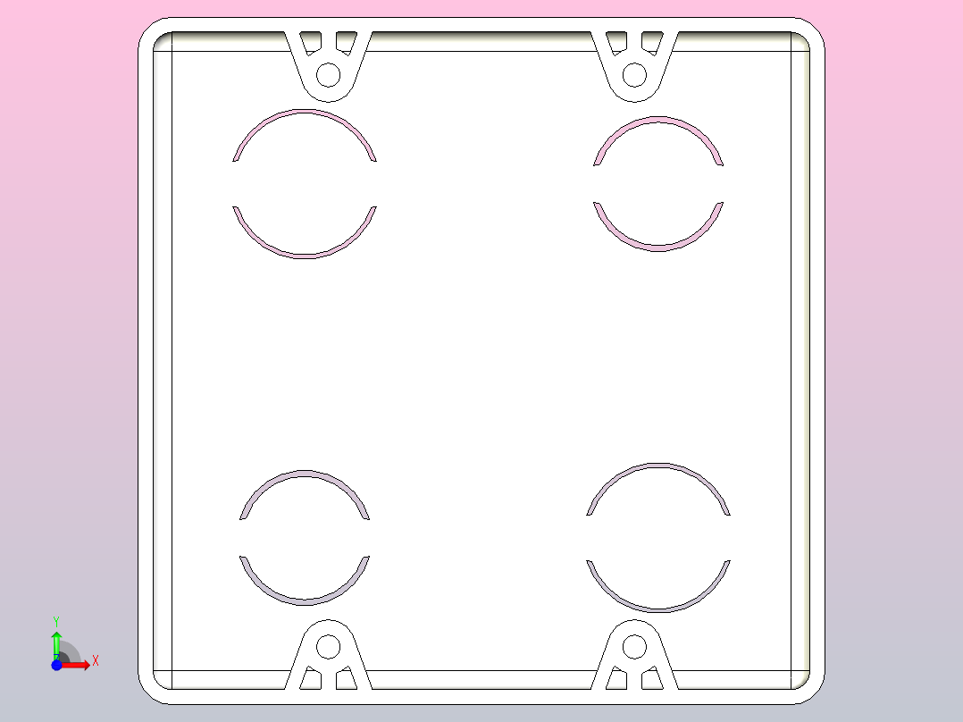 Caja Plástica 4英寸x 4英寸(导管)插座开关预埋暗盒暗装暗盒前视图