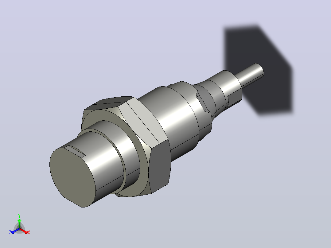 接近开关传感器E2B-M18KN10-WZ-C1正等轴测图