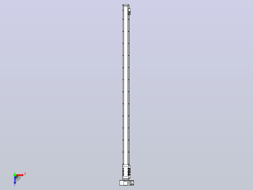 机器人皮带驱动直线轴TPA-GCB-50-P42-L1300-LU-M10-N3俯视图