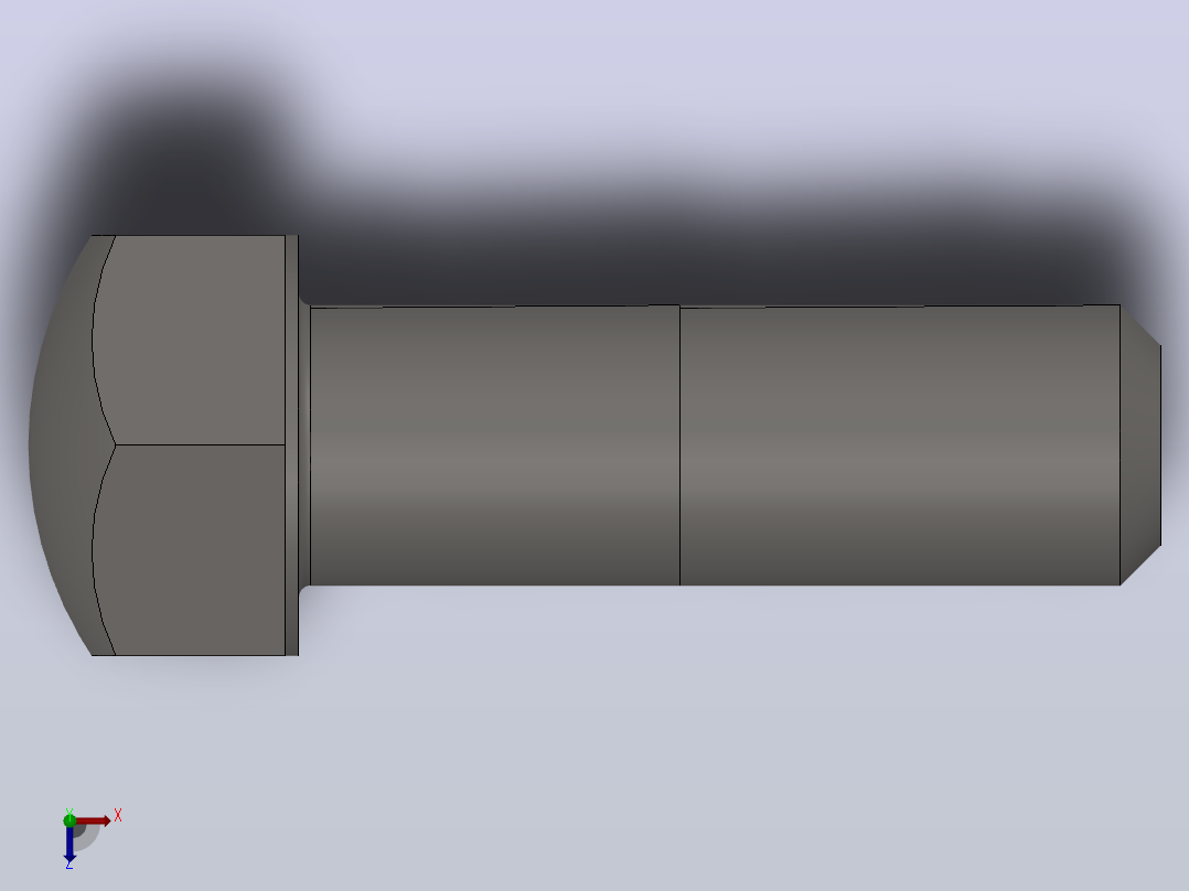 履带式推土机 履带螺栓_M14×1.5×43俯视图