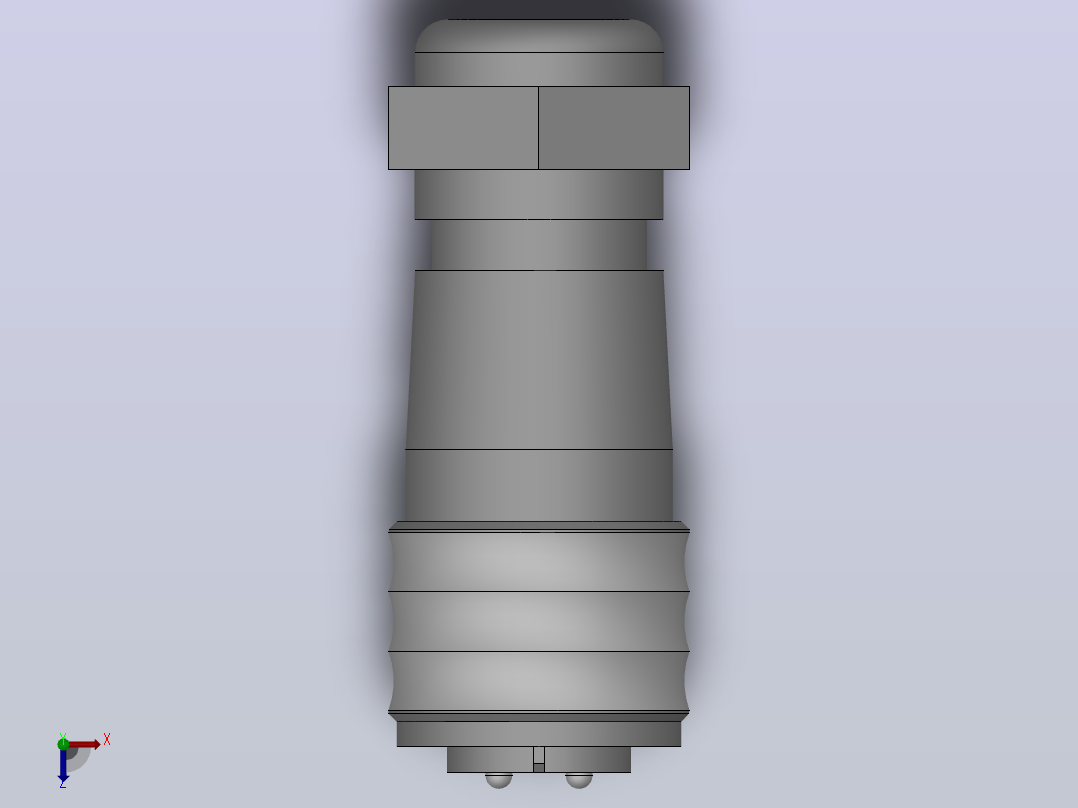SF1210P[SF1210P-2]航空插头，多芯接头，连接器俯视图